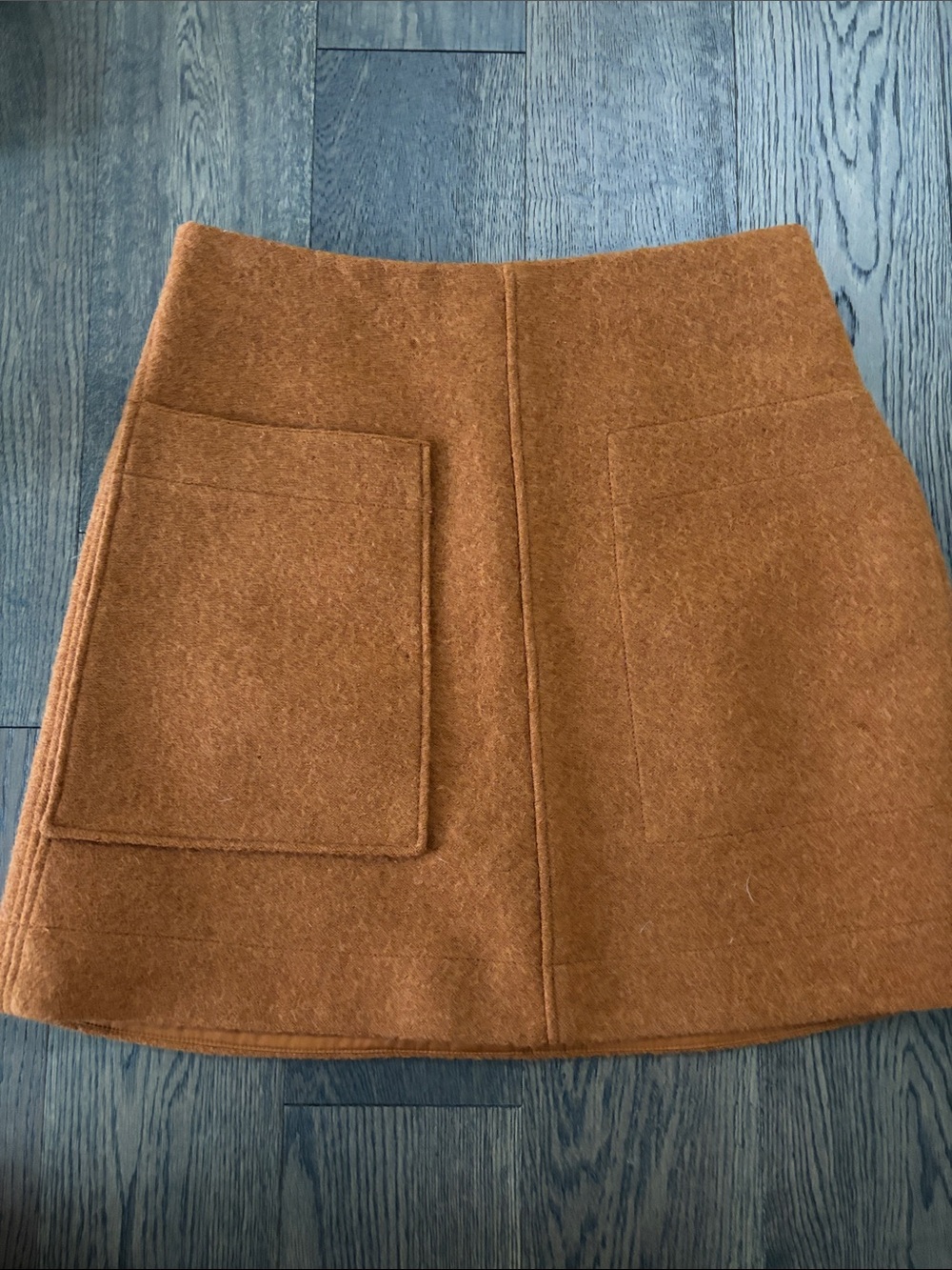 COS Women’s Camel Wool Pocket Mini A-Line Skirt Academia Campus Everyday Size 4